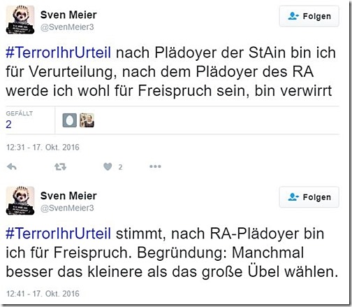 Tweet-Meier - Terror - Ihr Urteil